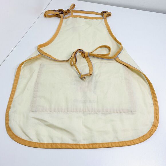 Vintage HEARTLAND DESIGN CUSTOM CLOTH EMBROIDERED Apron Wood Rings Pocket - Picture 8 of 9